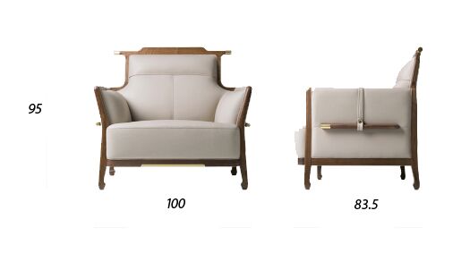 Кресло Master Copper Jin Yun Tiancheng Three-Seat Sofa (Grey/Серый) - 2