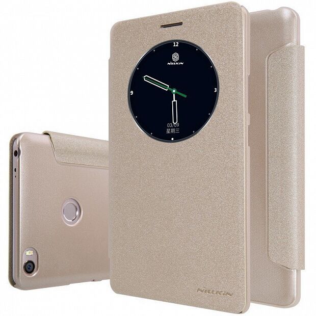 Чехол для Xiaomi Mi Max Nillkin Sparkle Leather Case (Gold/Золотой) 