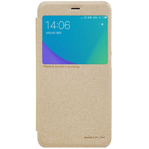 Чехол для Xiaomi Redmi Note 5A Nillkin Sparkle Leather Case (Gold/Золотой) - 1