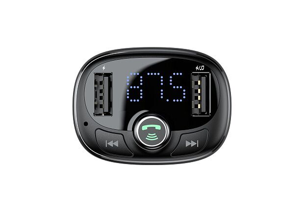 Автомобильный FM-трансмиттер Baseus Typed Bluetooth MP3 Car Charger Tarnish CCALL-TM01 (Black/Черный) - 2