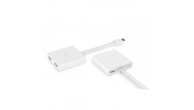 Mi USB-C to HDMI and Gigabit Ethernet Multi-Adapter (White) - 3