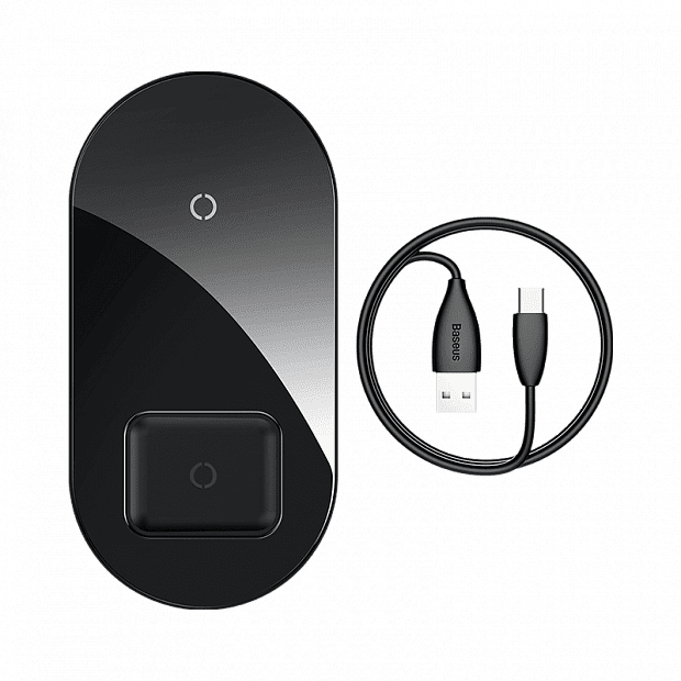 Беспроводное зарядное устройство Baseus 2-In-1 Wireless Charger (Black/Черный) 