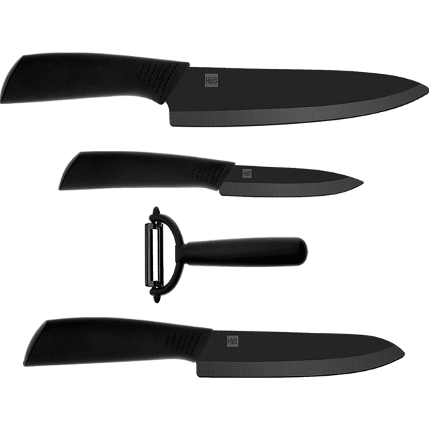 Набор керамических кухонных ножей Huohou Nano Ceramic Knife (Black/Черный) : характеристики и инструкции - 1
